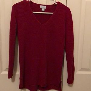 Red V- Neck Sweater